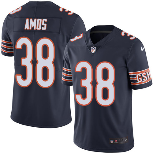 Nike Bears #38 Adrian Amos Navy Blue Team Color Men's Stitched NFL Vapor Untouchable Limited Jersey - Click Image to Close